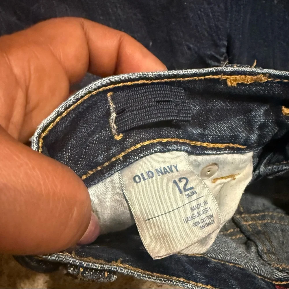 Old Navy and place girls Relaxed Fit Jeans - Light and Dark Blue both size 12